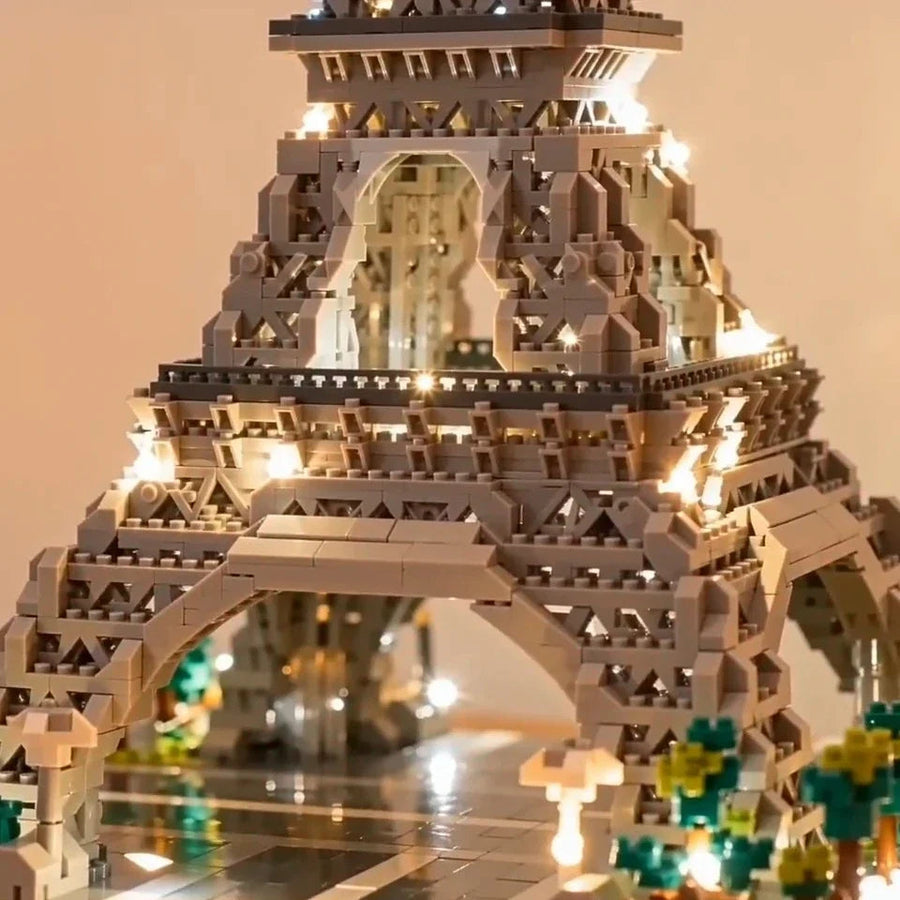 Blocos de Montar Micro com LED: Torre Eiffel, Big Ben e Outros