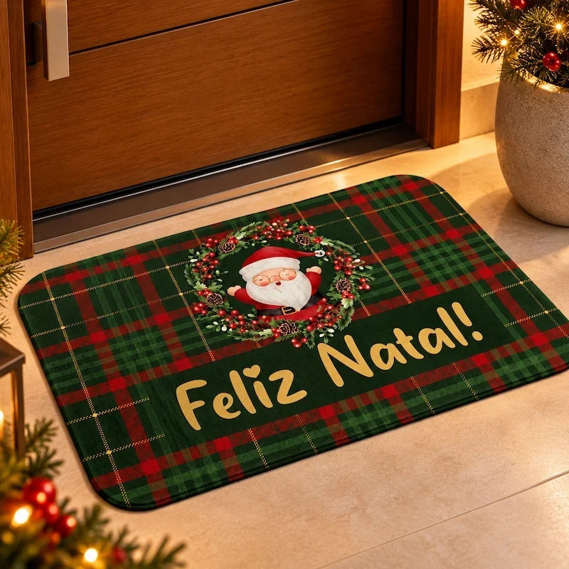 Capacho de Natal Antiderrapante Feliz Natal