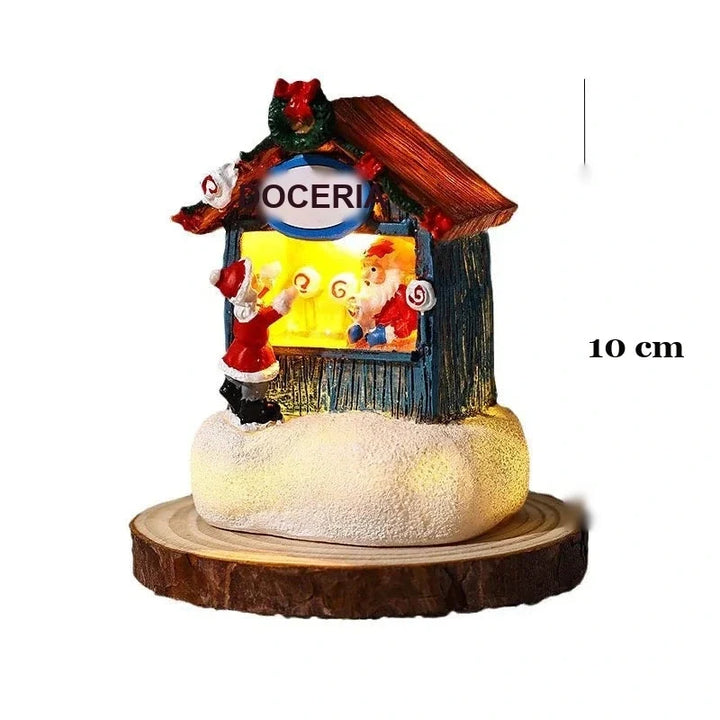 medida da casinha de natal em miniatura com 10 cm de altura