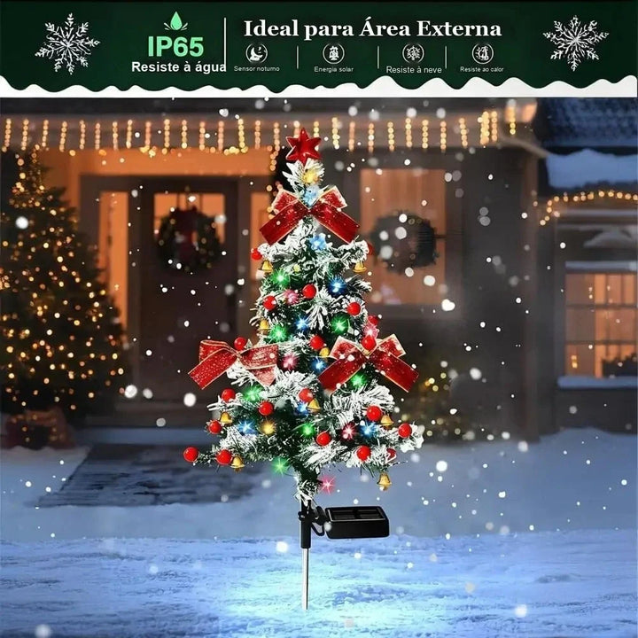 árvore de natal solar para jardim resistente à água