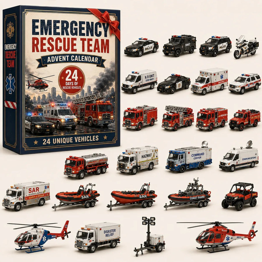 Calendário do Advento de Veículos com 24 Miniaturas