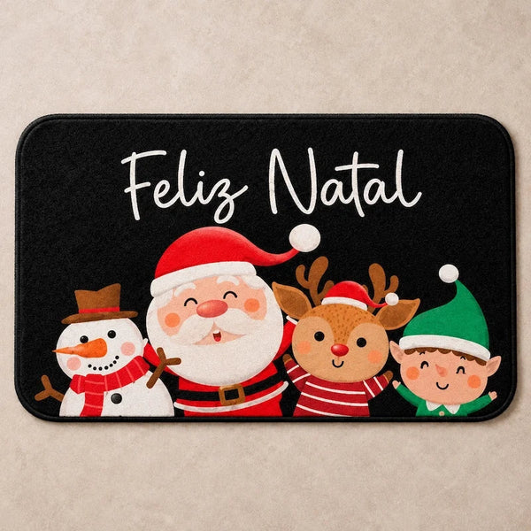 Capacho de Natal Papai Noel Antiderrapante