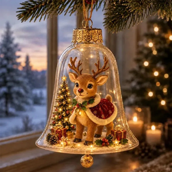 Enfeite de Natal Sino Dourado em Acrílico para Árvore
