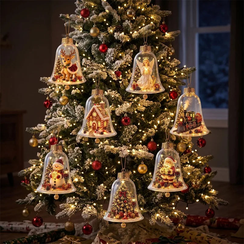 Enfeite de Natal Sino Dourado em Acrílico para Árvore