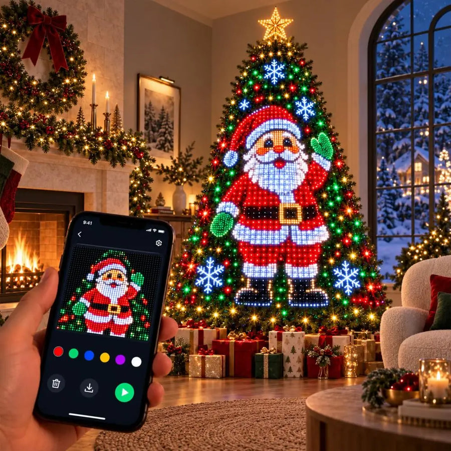 O Papai Noel na sua árvore