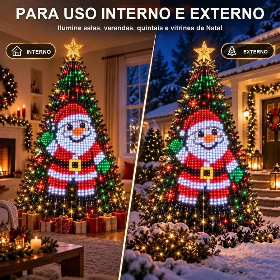 Luz de Árvore de Natal Inteligente RGB com App e Controle