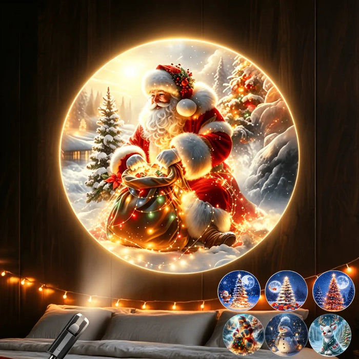 Projetor de Natal USB com 24 Cenas Natalinas Coloridas — foto 1