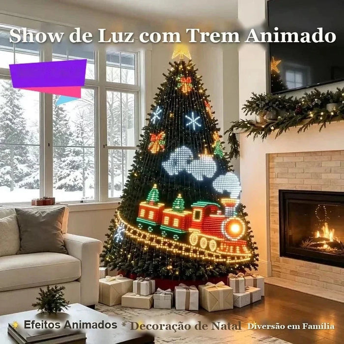 Luzes Inteligentes RGBIC para Árvore de Natal com Animações