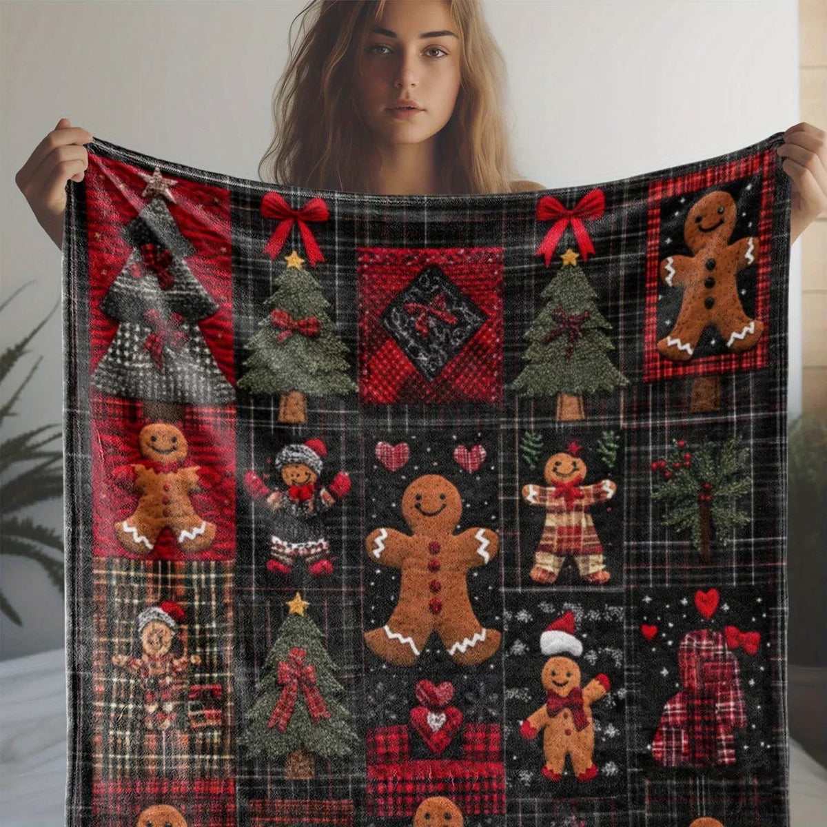 manta vintage de natal com gengibre erguida