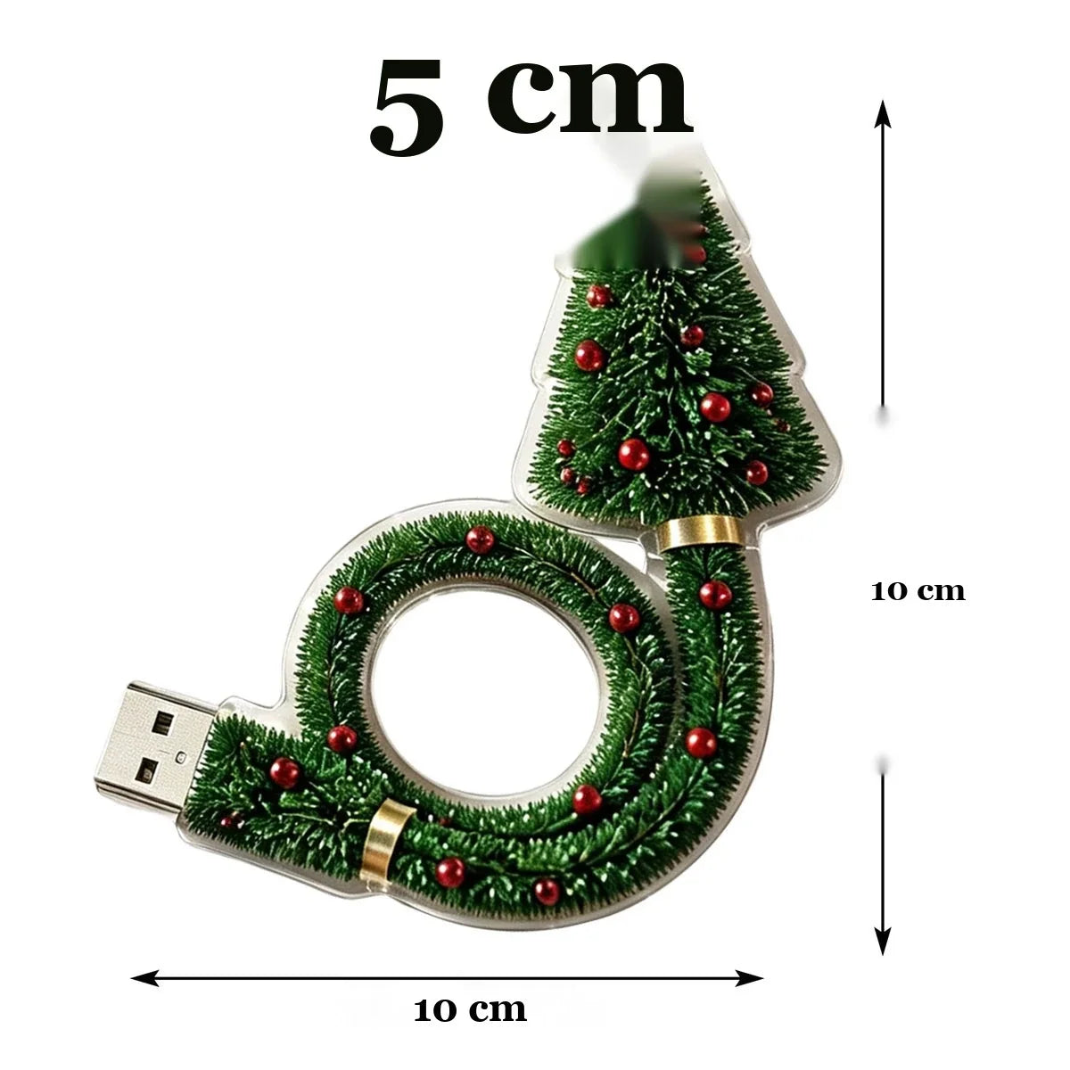 medidas do projetor de natal usb árvore flexível 10 x 10 cm