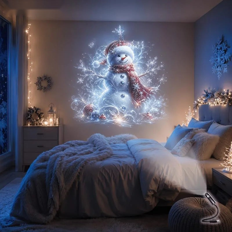 Projetor de Natal USB com Haste Flexível Cenas de Inverno — foto 1