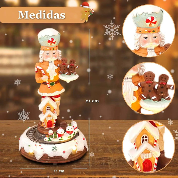 medidas do quebra-nozes de natal musical com detalhes