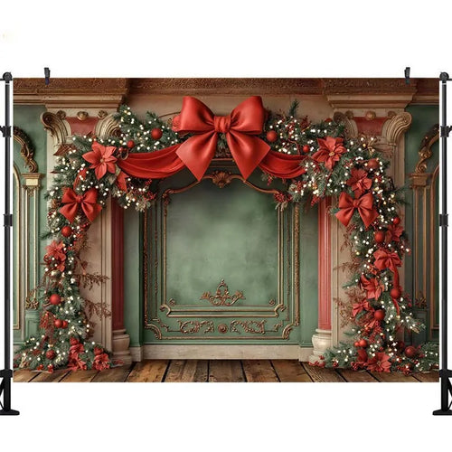 Arcos com Guirlandas e Árvores de Natal, Painéis de Fundo para Fotografia de Crianças e Adultos, Acessórios para Sessões de Fotos de Bebês e Crianças