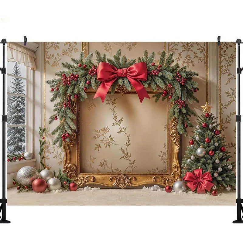Arcos com Guirlandas e Árvores de Natal, Painéis de Fundo para Fotografia de Crianças e Adultos, Acessórios para Sessões de Fotos de Bebês e Crianças