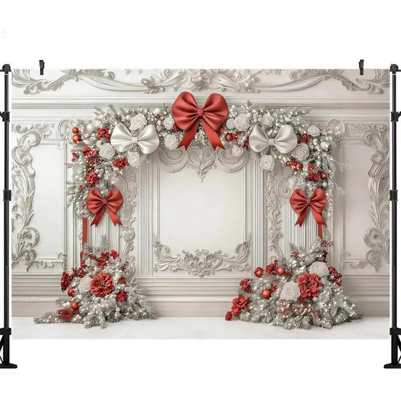Arcos com Guirlandas e Árvores de Natal, Painéis de Fundo para Fotografia de Crianças e Adultos, Acessórios para Sessões de Fotos de Bebês e Crianças