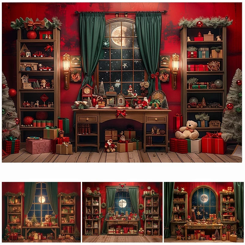 Fundo de Natal para Fotografia de Bebê e Crianças