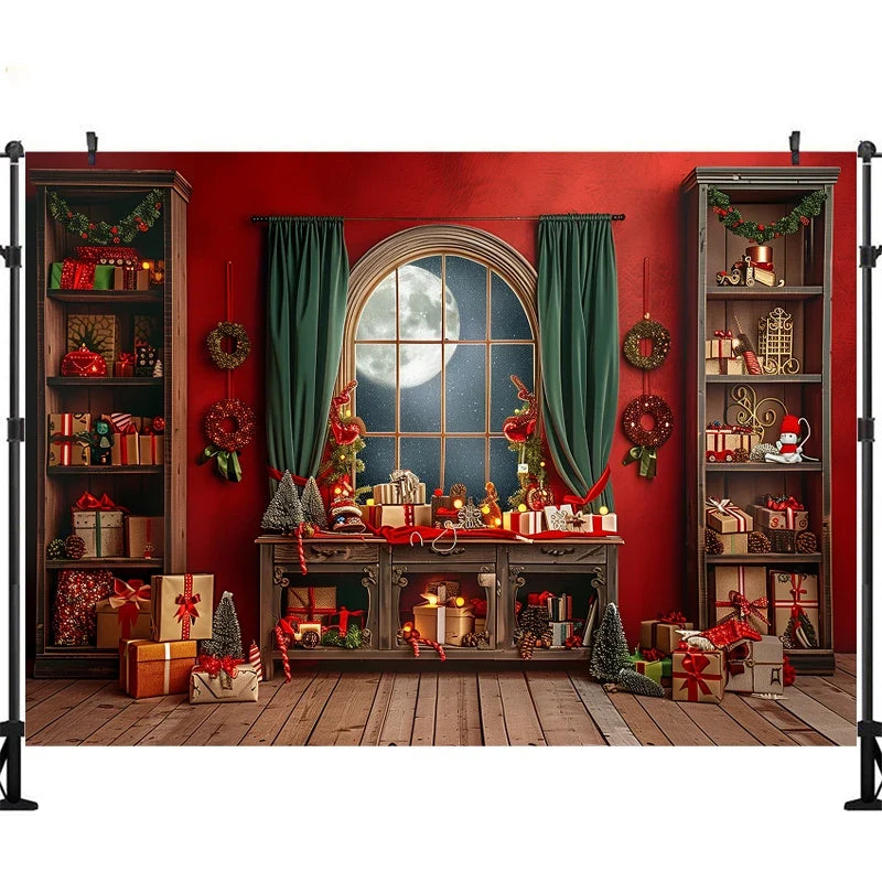Fundo de Natal para Fotografia de Bebê e Crianças