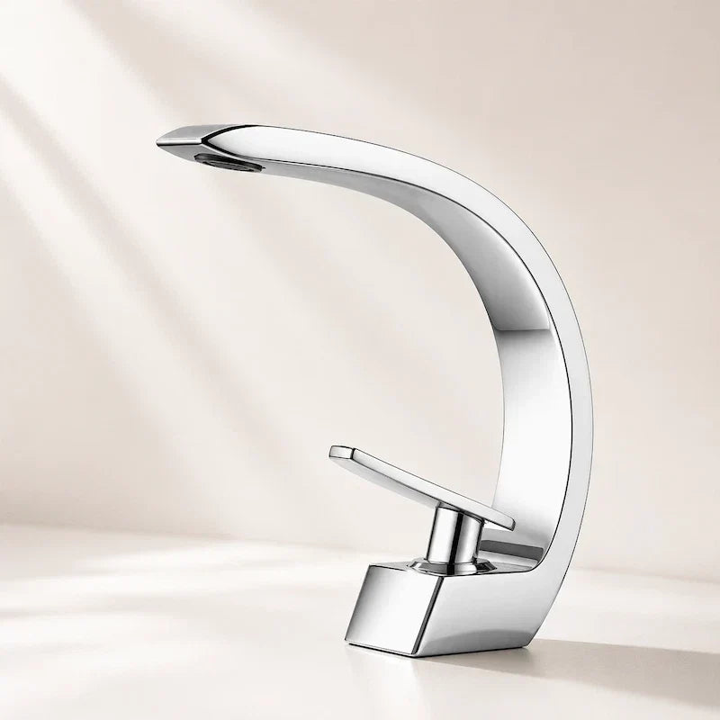 torneira de banheiro monocomando cascata cromada